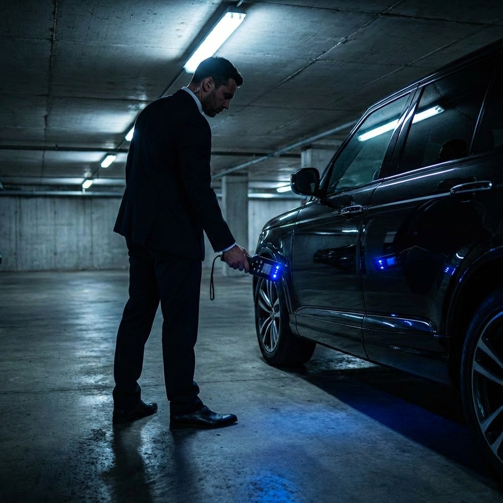 Executive protection counter surveillance sweep for high-profile client